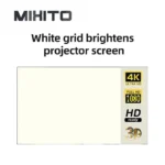 MIXITO NEW 16:9 White Simple Brightening Anti-light Curtain 60-130 Inch Projector Screen Portable Home Office Projection Cloth