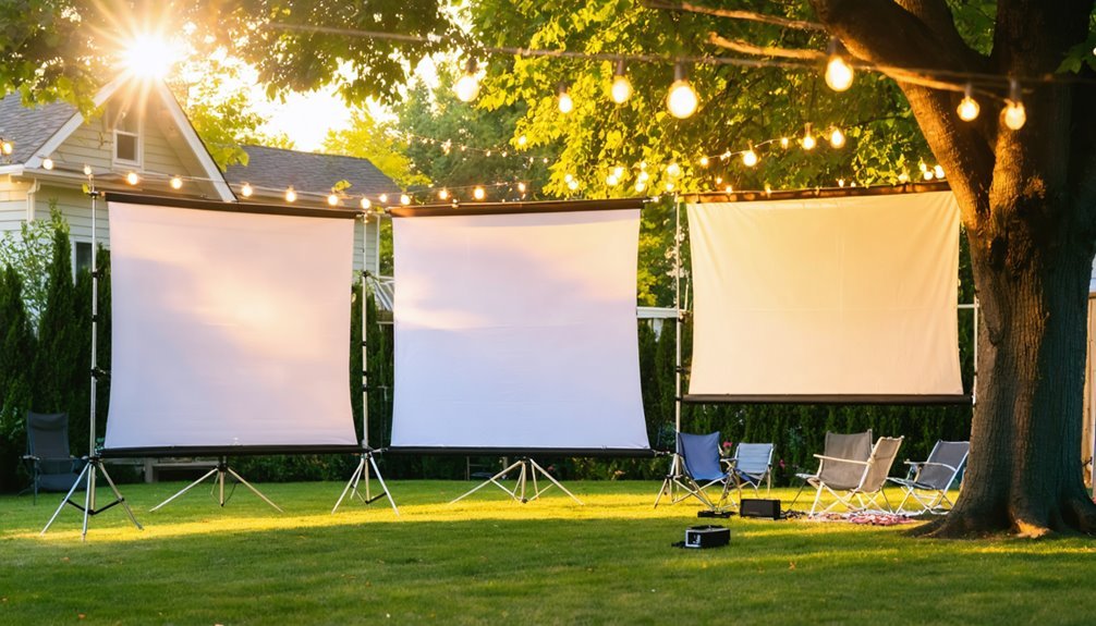 selecting portable projector screens
